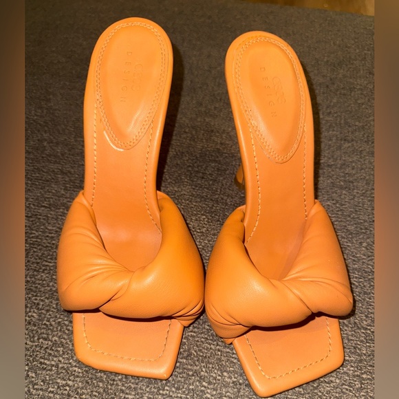 ASOS Design Niki Padded Twist High Heeled Mules in Beige Tan size Us 7 - Picture 5 of 9